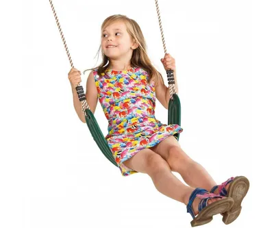 Immagine prodotto di Altalena in gomma TRIBECCO per bambini – sedile elastico in robusto EVA – altalena da giardino per esterni, parco giochi (verde)