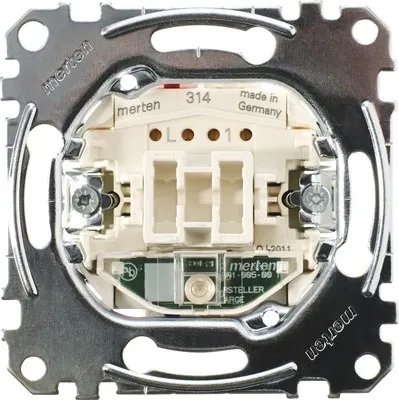 Produktbild von Merten MEG3156-0000, Drucktasten-Schalter, 1P, Metallisch, IP20, 250 V, 10 A