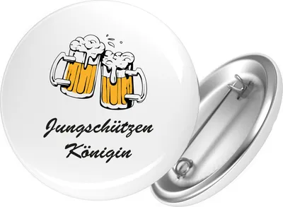 Produktbild von Huuraa Button Jungschützenkönigin Schützenfest 25mm rund mit Sicherheitsnadel Ansteckbutton Geschenkidee