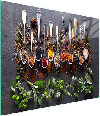 Image de Planche à découper en verre 52x30 épices