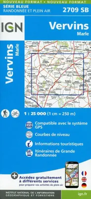 Zdjęcie produktu dla Vervins. Mapa w skali 1:25 000