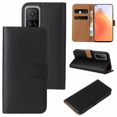 Produktbild von Kunstleder Flip-Hülle für Smartphones - Farbe: Schwarz - Modellkompatibilität: Für Xiaomi Mi 10T Pro