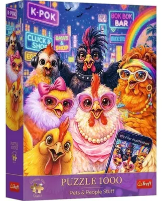 Image de Puzzle 1000 pièces "Selfie avec des poulets" de TREFL