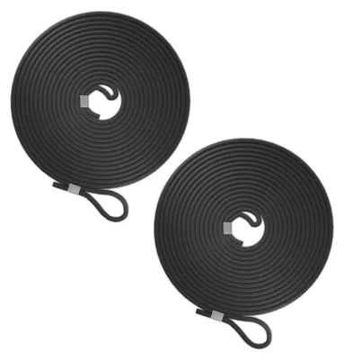 Produktbild von Relaxdays Gummiseil 2er Set, Auto, Kofferraum, 7,5m, Expanderseil, Schlaufe, Anhänger & Camping, Planenspanner, schwarz