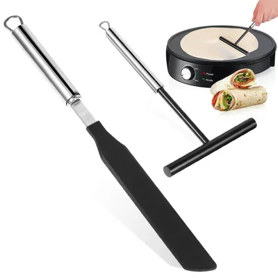 Obrázek produktu pro Rozdělovač těsta z nerezové oceli - Stroj na palačinky - Rozdělovač těsta na palačinky - Špachtle - Rozdělovač těsta na crêpes - Stroj na crêpes - Stroj na palačinky