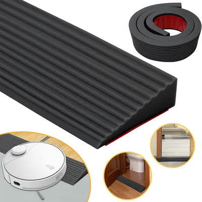 Produktbild von Türschwellenrampen, Schwellenrampe, Rollstuhlrampe, Auffahrrampe für Rollstuhl, Rollator und E‑Scooter