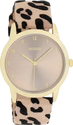 Produktbild von Oozoo Armbanduhr beige schwarz Leder Timepieces Damen Analog-Quarzuhr UOC11372
