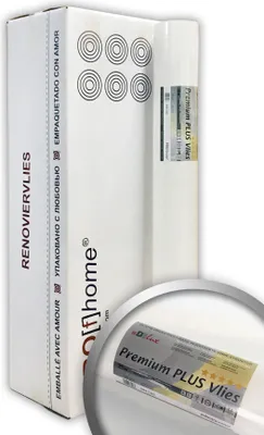 Produktbild von Renoviervlies PremiumVlies PLUS 160 g Malervlies Glattvlies weiß 6 Rollen 150 m2