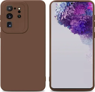 Produktbild von Cadorabo Hülle für Samsung Galaxy S20 ULTRA Schutz Hülle in Braun TPU Silikon Etui Case Handyhülle