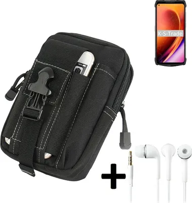 Produktbild von K-S-Trade Gürteltache + Kopfhörer kompatibel mit Ulefone Power Armor 13 Gürtel Tasche Holster Schutz Hülle Handy Hülle  schwarz inkl.