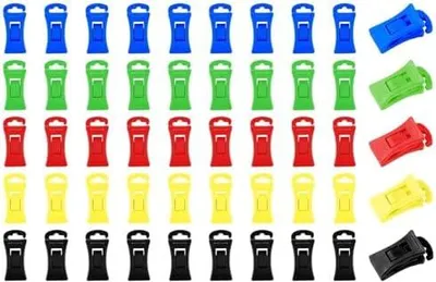 Produktbild von 50 Stück Sockenklammern, Sockenklammern für Waschmaschine und Trockner Rutschfester Sockenclips mit Haken für Dicke Socken Sockenhalter Socken Waschen Organizer Sockensortierer