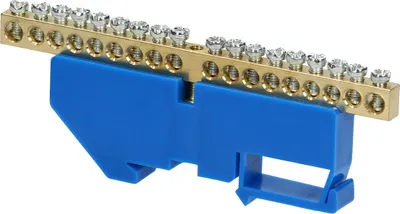 Immagine prodotto di Morsettiera N, per guida TH35, 18 fili, blu