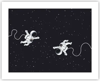 Produktbild von Poster - Poster ohne Rahmen - Cartoon Astronauten Kosmos - 50x40 cm - Wand Bild - Wanddeko - Wandbilder - Kunstposter - Wandposter - Bilder - Kunstdruck - Wanddekoration - Wandbild - P2XAA50x40-4867