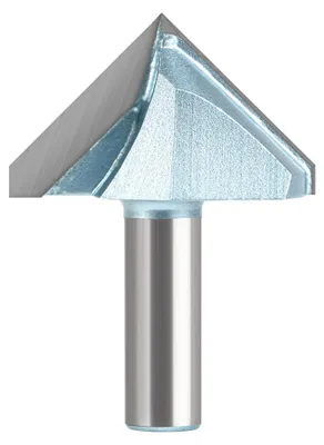 Obrázok produktu pre Drážkovacia fréza V-drážka 90 stupňov, stopka 1,27 cm, priemer 5,1 cm, pre spracovanie dreva