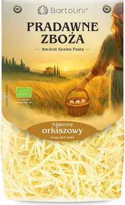 MAKARON (3 JAJECZNY ORKISZOWY) KRAJANKA BIO 250 g - BARTOLINI (PRADAWNE ZBOŻA)