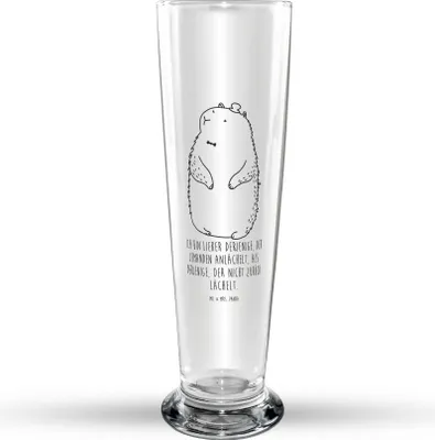 Produktbild von Mr. & Mrs. Panda Bierglas Murmeltier - Transparent - Geschenk, Fröhlichkeit, Trinkglas, Glasbecher, Lustige Sprüche, Knigge, Bierbecher, Freundlichkeit, Anstand, Respekt