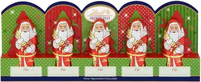 Produktbild von Lindt Mini-Weihnachtsmänner mit Perforation 5x10g