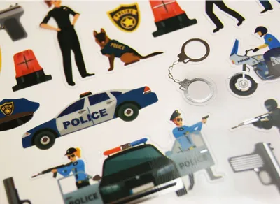 Zdjęcie produktu dla Naklejki - Policja i akcesoria - Pozłacane