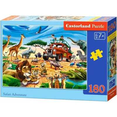 Obrázok produktu pre Castorland Safari Adventure 180 pcs, 180 kusov, rozprávky, 7 rok / roky