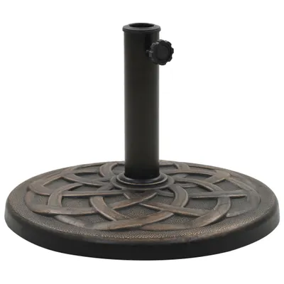 Image de The Living Store - Pied de parasol rond, 11 kg, bronze, poly-résine