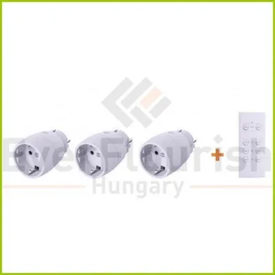 Image de 3 Prises télécommandées +Télécommande 4 boutons