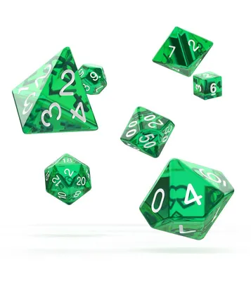 Obrázok produktu pre RPG sada kociek Oakie Doakie Priesvitná - zelená (7)