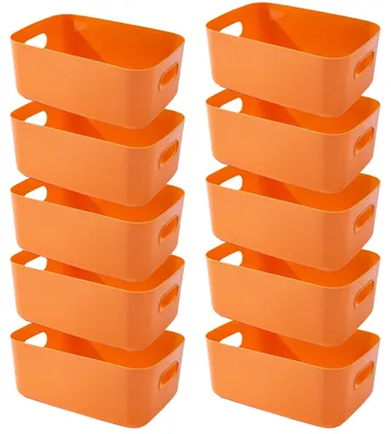 Aufbewahrungsbox Kunststoff 30x20x12 cm 10er-Pack Orange