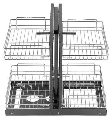 Zdjęcie produktu dla Vevor Organizer Do Szafki Kuchennej 2 Poziomy 4 Półki Chromowany Mocny