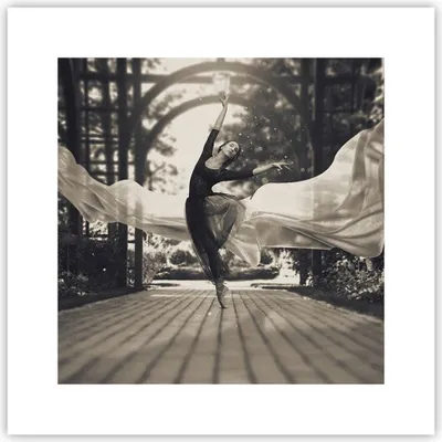 Produktbild von Poster - Poster ohne Rahmen - Ballerina Tanz Luft - 30x30 cm - Wand Bild - Wanddeko - Wandbilder - Kunstposter - Wandposter - Bilder - Kunstdruck - Wanddekoration - Wandbild - P2XAC30x30-4945