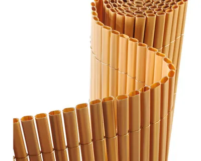 Produktbild von Sichtschutzmatte Konsta PVC ovalförmig 3 x 0,9 m bambusoptik