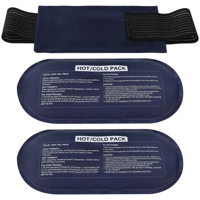 Imagen del producto de Set de 2 compresas de gel reutilizables para frío y calor