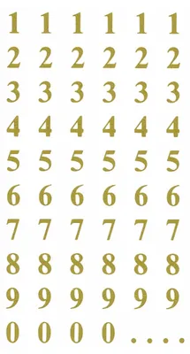 Zdjęcie produktu dla Avery Zweckform® 3728 Etykiety z numerami - 0-99, 7,5 mm, złote, samoprzylepne, odporne na warunki atmosferyczne, 124 etykiety