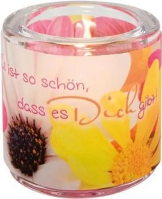 Produktbild von Glaswindlicht "Schön, dass es dich gibt"