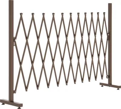 Produktbild von Outsunny Scherengitter Absperrgitter ausziehbar 35-300cm Garten Alu Braun