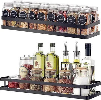 Immagine prodotto di Set di 2 ganci per pentole - Organizer da cucina da appendere - nero - metallo