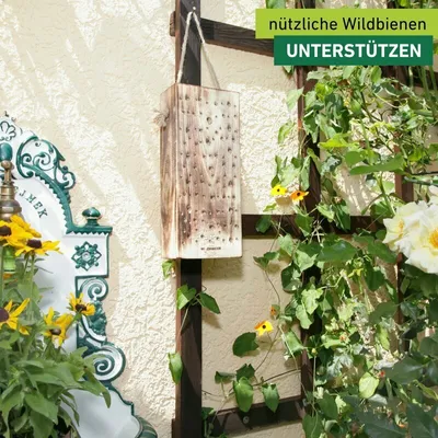 Produktbild von Wildbienen-Nistholz Bienennistkasten Insektenhotel Insektenhaus Winterquartier