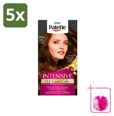Obrázek produktu pro 5 ks barviva na vlasy Poly Palette, odstín Zlatá hněď 660, objem 115 ml, výhodná sada