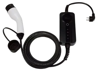 Image de Chargeur domestique mobile - 3,7 kW - 7 mètres - Prise de type 2 et Schuko - Écran intégré et contrôle via application