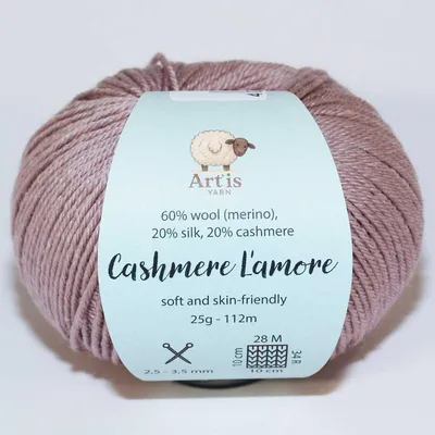 Produktbild von Cashmere "L'amore" von Art'is: Garn bestehend aus 20% Kaschmir, 20% Seide und 60% Wolle (Farbe: Altrosa)