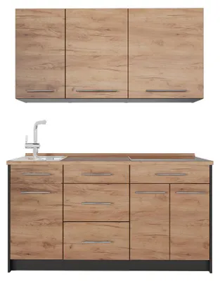 Obrázek produktu pro Jednotková kuchyně Vicco Fame-Line Zlatý mocný dub/Antracit 150 cm, PD Dub, Model 64836