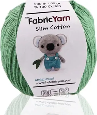 Image de Fil Amigurumi 100 % coton, 200 mètres, vert pomme