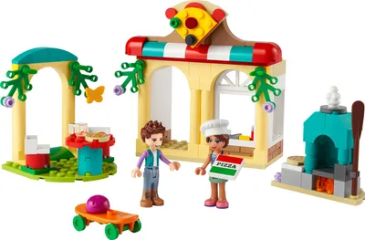 Produktbild von LEGO 41705 Friends Heartlake City Pizzeria Restaurant mit Essen als Spielzeug mit Mini-Puppen Olivia und Ethan, für Kinder ab 5 Jahren