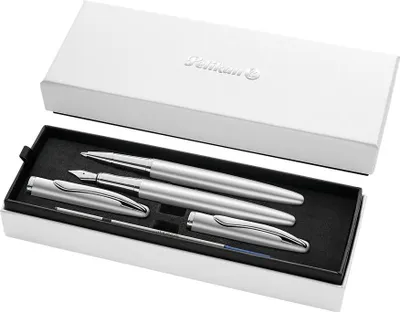 Obrázok produktu pre Pelikan Jazz, Strieborná, 2 kusov, Guľôčkové pero + Plniace pero