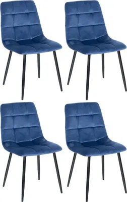 Produktbild von 4er Set Esszimmerstühle HLO-CP90  blau