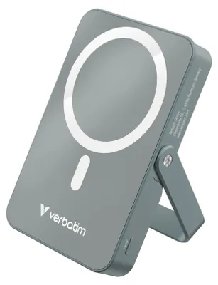 Produktbild von Verbatim Power Bank mit Standfuß mag.wireless 10000mA grau 32268
