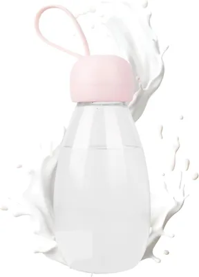 Immagine prodotto di Borraccia per bambini - Riutilizzabile - Ideale per la scuola e i viaggi - Leggera e a prova di perdite - 360 ml - Rosa