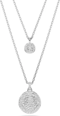 Produktbild von Swarovski Halskette Uni Sublima Layered Pendant Weiß Rhodiniert 5684244