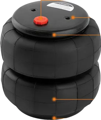 Produktbild von Luftfederbalgaufhängung, 1180 kg Tragfähigkeit, Entwurfshöhe 211 mm, maximale Höhe 318 mm, minimale Höhe 71 mm, Arbeitsweg 247 mm