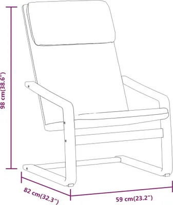Imagen del producto de Sillón reclinable con reposapiés, color gris oscuro, tapizado en tela