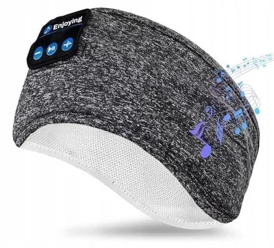 Zdjęcie produktu dla Słuchawki do spania bluetooth bezprzewodowe szare wygodne na noc